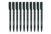 Staedtler 317 Lumocolor Permanent Marker 1.0mm Medium Black Box 10