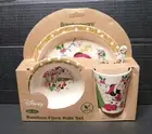 Disney Mickey & Minnie Mouse Mistletoe 5 Piece Bamboo Kids Christmas Dinner Set