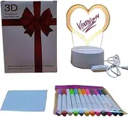 Illuminated Message Board, Acrylic LED Writing Board, Erasable Atmosphere Light Message Board, Multifunctional Desktop Note Board, Night Light Message Board for Bedroom, Living Room or