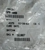 SPR CAST IRON PISTON RING SPR-4000 SKU 161087 Mfg Date 12/10/03 Sealed