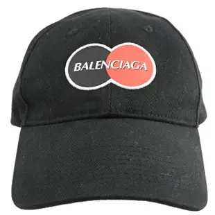 【Balenciaga 巴黎世家】簡約經典電繡LOGO織布個性鴨舌帽棒球帽(黑)