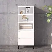 Highboard White 40x36x110 cm Engineered Wood,Buffets & Sideboards 23KG-821244