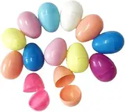 ZUNOXAZ 24Pcs Colorful Open Egg Fillable Easter Eggs for DIY Crafts for Painting Graffiti for Easter Basket Stuffers and Party Favors Random Colors