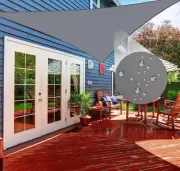 Donua 16' x 16' x 16' Triangle Sun Shade Sail 195GSM Sail Shade Canopy UV Block