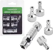 Airbrush Quick Release Disconnect with 4PCS G1/8" Male Fittings and Female Hose Connection for Airbrush and Air Hose Quick Release