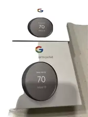 2 Google Nest Thermostat - Smart Programmable Wi-Fi Thermostat - Charcoal Color