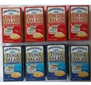 Brunswick Tuna Salad (4)& Chicken Salad(4) With Crackers Ready to Eat Snack Kit