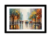 Colorful Umbrellas Art Framed Print
