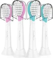 Kids Replacement Heads for Philips Sonicare: 3+ Years Old Children Soft Electric Toothbrush Compact Child Brush Head for Boys Girls, HX6321 HX6311 Hx6325, Blue 4 Pack