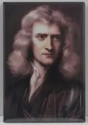 Isaac Newton 2" X 3" Fridge / Locker Magnet. Legendary Scientist and Visionary