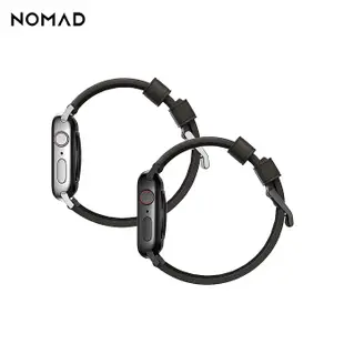 美國 NOMAD APPLE WATCH 專用職人防水機能皮革錶帶-49/45/44/42mm-棕棕皮黑釦