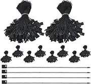 1000Pcs 7inch Hang Tag String Snap Lock Pin Loop Fastener Hook Ties Easy and Fast to Attach for Clothing Tags Retail Store Price Tag Shoes Snap Lock Luggage Label DIY Crafts (Black)