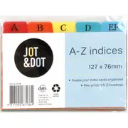 Jot & Dot Index Card Dividers A-Z 12.7x7.6cm