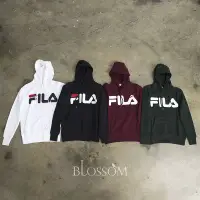 在飛比找蝦皮商城精選優惠-【Blossom】FILA LOGO 帽T 白 深藍 酒紅 