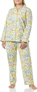 [AmeriMark] Womens Flannel Pajama Two Piece Set PJ Sleepwear with Button Front Top