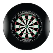 Pro Star Genuine Bristle Dart Board and BLACK Dartboard Surround with Darts