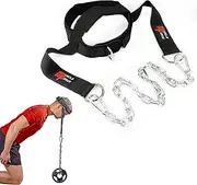 MuscleForge Neck Harness for Neck Training with Chain and Carabiner Hook, Neck Muscle Builder, Head cup for Box and MMA, Weightlifting and Wrestling