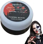 5 Pcs Halloween Fake Blood,Washable Fake Blood Cream for Face Mouth Clothes | Easy to Clean Blood Paint Vampire Zombie Makeup Realistic Bloody Cream Lear-au