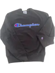 Champion Mens Life Reverse Weave Script "Champion Logo" Crew Neck Sweatshirt