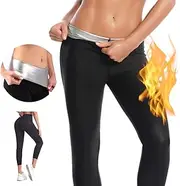 NANOHERTZ Sauna Sweat Shapewear Shorts Leggings Pants Workout Weight Loss Lower Body Shaper Sweatsuit Exercise Fitness Women