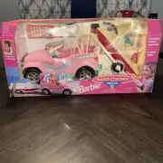 Vintage 1998 Barbie Radio Control RC Beach Fun 4x4 Jeep With Boat New In Package