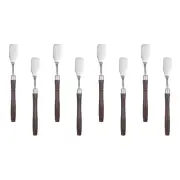 8pcs Painting Palette Knife 6.5" Flat Head Stainless Steel Blade, Red