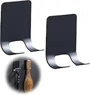 Bamada Razor Holder Shaver Hook Hanger Stand Self Adhesive 2PCS Stainless Steel Utility Storage Hook Shower Hook for Razor Bathroom Kitchen Organizer for Robe Towel Loofah Plug Robe Coat Hook (Black)