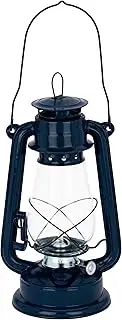 NKlaus Storm Lantern Kerosene lamp Iron Blue Lacquered 31x14cm Feuerhand Maritime Deco 15005