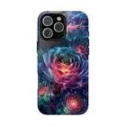 Succulents Neon Fractal Polygons - Phone Cover Case for iPhone | Galaxy | Pixel
