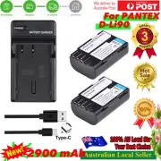 2 D-LI90 Battery +Led Charger For PENTAX K-3 K-7 K-7D K-5 K-5 II K5 IIS K01 645D