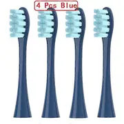 Replacement Brush Heads For Oclean X/ X PRO/ Z1/ F1/ One/ Air 2 /SE Sonic Electric Toothbrush Head DuPont Soft Bristle Nozzles 4 Pcs blue