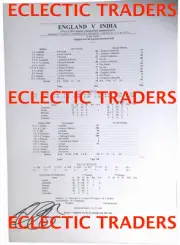 Sir Alastair Cook SIGNED 294 Scorecard v India 2011! Kohli Root Stokes Sachin