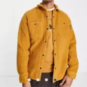 Men’s Timberland XL Sherpa Snap Button Shirt Jacket Camel Tan NWT