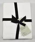 West Elm 400-Thread-Count Organic Percale Pleated Edge Sheet Set Full White NEW