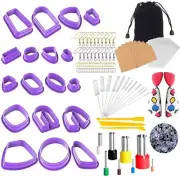 129pcs Clay Earring Cutters Set for Polymer Clay Jewelry Cutters Set DIY Crafts