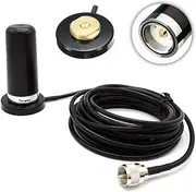 [TengKo] NMO Dual Band High Performance Antenna for Car Mobile Radio UHF VHF 400-470 136-174 MHz and Mount Magnetic Base for Mobile Radios PL259 Connector for Yaesu Kenwood Vertex Icom Mobile Radios