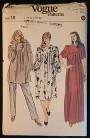 Vogue 8221 Maternity Dress Top Pants Pattern Size 10 UNCUT!