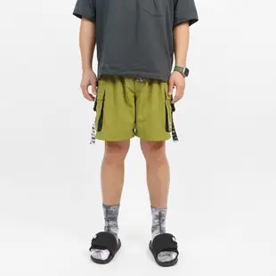 Nike 海灘褲 Logo Tape Cargo 綠 黑 男款 褲子 7吋 快乾 緞帶 短褲 NESSD500-314