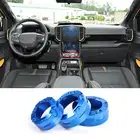 Blue Alloy Mocha Style Air Condition Button Knob Ring Caps For Ford Ranger 2023+