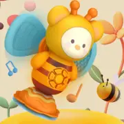 Musical Suction Cup Toy High Chair Tabletop Educational Speaker Spinning Bee Toy