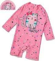 [VASOPCEGROK] Baby Toddlers Kids Swimsuit One Piece with Sun Hat Rash Guard Rash Guard Surfing Suit Sun Protection