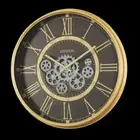 London 54.5 Cm Classic Gold Roman Numeral Moving Gold Gear Wall Clock