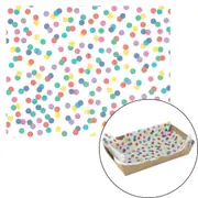 Confetti Dots Grease Proof Paper Plate / Tray Liners (8 Sheets)