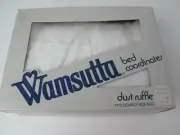 Vintage Wamsutta bed coordinates Dust Ruffle Size double bed white Bed Skirt