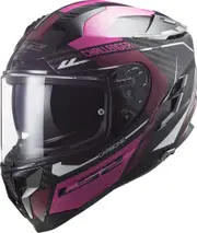 LS2 FF327 Challenger Thorn Carbon Helmet, black-pink, Size XL for Men Black Pink