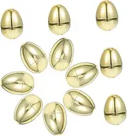 HONITANO 12pcs Golden Eggs Basket Shape Large Metallic Jumbo Fillable Egg ﻿ Pp