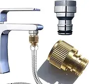 Quick Disconnect Shower Hose to Sink Faucet Snap Adapter, Indoor Faucet Hose Attachment for Bathtub, Bathroom and Kitchen