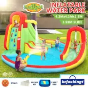 Inflatable Water Park Outdoor 7 In 1 Pool Water Slide Splash Playground Castle