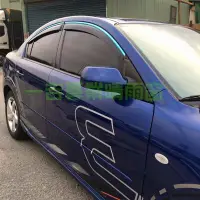 在飛比找Yahoo!奇摩拍賣優惠-04-09年 一代Mazda3馬三 晴雨窗 鍍鉻飾條款  /