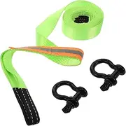 Alipis Tow Rope Tow Strap Car Straps Towing Winch Shackle Truck Straps Heavy Duty Straps for Towing Emergency Trailer Rope Vehicle Tie Down Straps for Trailers Car Towing Rope Polyester